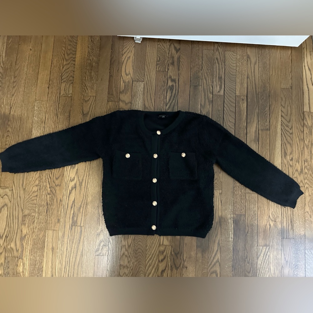line and dot black Khloe boucle sweater